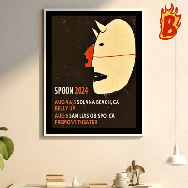 Spoon California Aug 4-6 2024 Merch Poster Wall Decor Poster Canvas