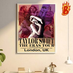 Taylor Swift The Eras Tour On June 21-23 2024 At London UK Wall Decor Poster Canvas
