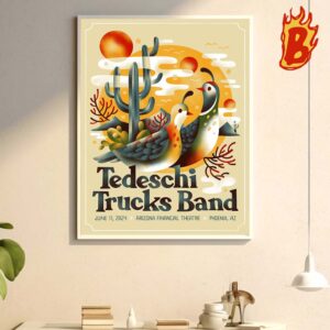 Tedeschi Trucks Band Show At Arizona Financial Theatre in Phoenix AZ June 11-2024 Merch Poster Wall Decor Poster Canvas