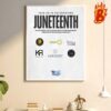 Washington Commanders Celebrate Freedom Juneteenth American History The End Of Slavery On June 19 1865 Wall Decor Poster Canvas
