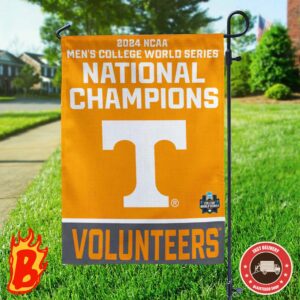Tennessee Volunteers WinCraft 2024 NCAA Men’s Baseball College World Series Champions Two Sides Garden House Flag