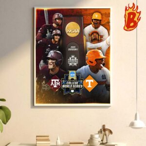 Texas AM Softball Head To Head Tennessee Baseball On 2024 NCAA Mens College World Series Omaha Finals Wall Decor Poster Canvas