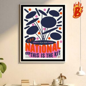 The National June 5 2024 The Zenith Paris France Merch Poster Wall Decor Poster Canvas