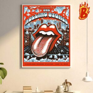 The Rolling Stones Hackney Diamonds Tour At Cleveland Browns Stadium In June 18 2024 Wall Decor Poster Canvas