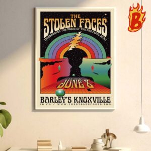 The Stolen Faces Celebrating The Music Of The Grateful Dead Merch Poster Barleys Knoxville At E Jackson Ave Knoxville Saturday June 8 Wall Decor Poster Canvas