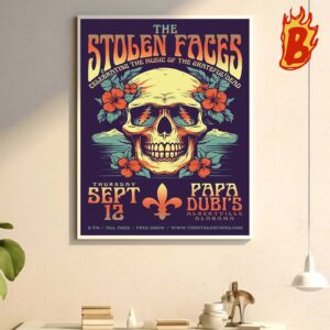 The Stolen Faces Celebrating The Music Of The Grateful Dead Merch Poster Papa Dubis Thursday September 12 Wall Decor Poster Canvas