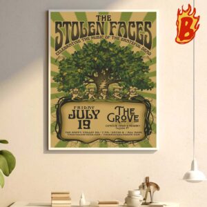 The Stolen Faces Celebrating The Music Of The Grateful Dead The Crove Merch Poster At Venue And Drinkery Glasgow Friday July 19 Wall Decor Poster Canvas
