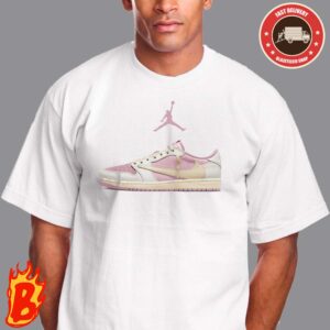 Travis Scott x Air Jordan 1 Low OG Shy Pink Unisex T-Shirt