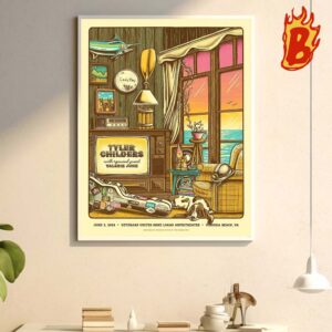 Tyler Childers With Special Guest Valerie Merch Poster June 2 2024 At Veterans United Home Loans Amphitheater Virginia Beach Wall Decor Poster Canvas