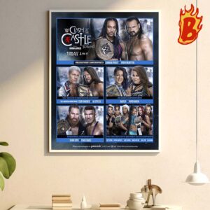 WWE Clash At The Castle Scotland 2024 All Match Card Poster Walll Decor Poster Canvas