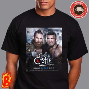 WWE Slash At The Castle Scotland 2024 Sami Zayn Head To Head Chad Gable At Saturday June 15 Unisex T-Shirt