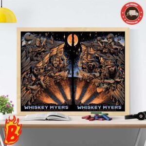 Whiskey Myers Show At Jun 12-13 2024 Red Rocks Amphitheatre Morrison CO Wall Decor Poster Canvas