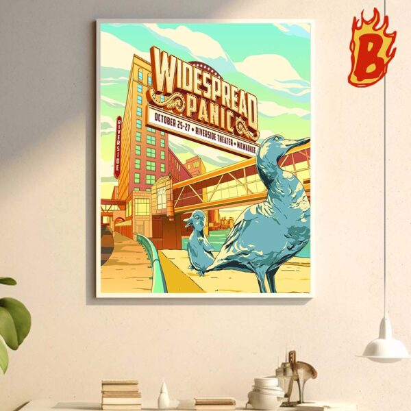 Widespread Panic Three Show At The Riverside Theater In Milwaukee On Friday Saturday And Sunday October 25 26 And 27 Wall Decor Poster Canvas