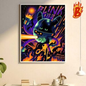 Blink 182 Show At T-Mobile Arena On July 3 2024 Wall Decor Poster Canvas