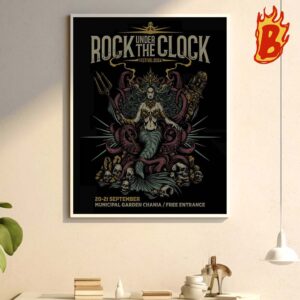 Rock Under The Clock Festival 2024 On September 20th And 21th At Municipal Garden Chania Free Entrance Wall Decor Poster Canvas