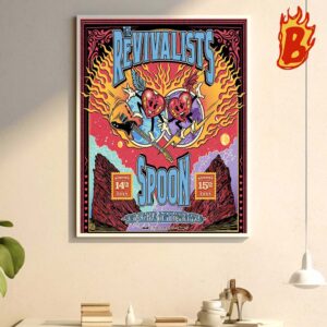 The Revivalists Show For The Concert On August 14-15 2024 At Red Rocks Amphitheatre Morrison CO Poster Wall Decor Poster Canvas