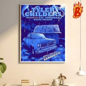 Tyler Childers Show For The Concert At Saratoga NY On July 3th 2024 Wall Decor Poster Canvas